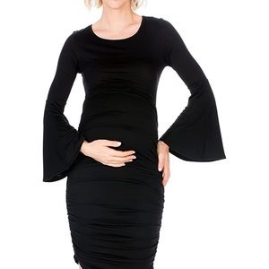 “My bump” black maternity dress.
